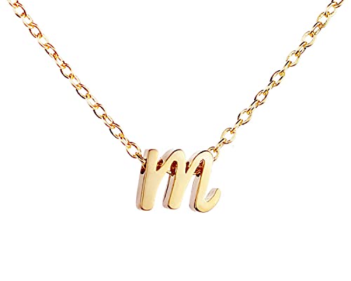 MignonandMignon Gold Plated Initial Pendant Necklace (M) - RCIN