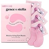 grace & stella Award Winning Under Eye Mask - Valentines Gifts - Gifts for Mom - Reduce Dark Circles, Puffy Eyes, Undereye Bags, Wrinkles - Under Eye Patches - Vegan Self Care (24 Pairs, Pink)