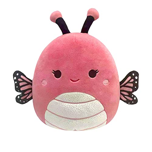 Squishmallows Original 14-Inch Andreina Pink Monarch Butterfly with White Sparkle Belly - Large Ultrasoft Official Jazwares Plush