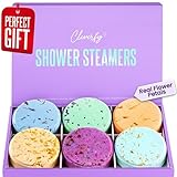 Cleverfy Shower Steamers Aromatherapy - Variety Pack of 6 Shower Bombs with Essential Oils. Self Care Birthday Gifts for Women and Valentines Day Gifts for Her and Him. Purple Set