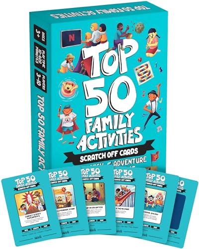 Top 50 Family Activities - 50 Fun Scratch Off Family Adventures and Family Games for Deep Bonding - Fun for Kids and Adults - Gifts for Family - Perfect for Family Fun Time & Family Night