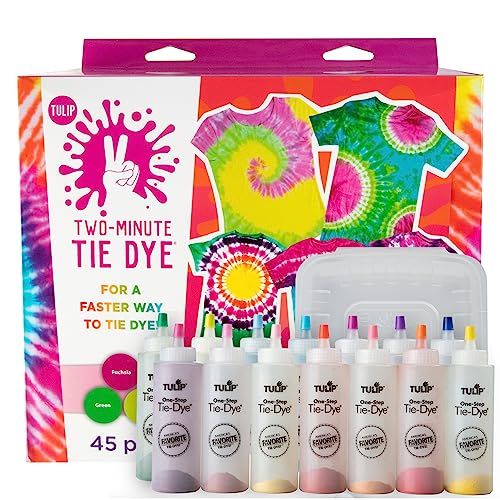 Tulip Two Kit, Easy 2 Minute Tie Dye, 14 Color, Fast Crafts, Party Supplies, 14 Bright Colors