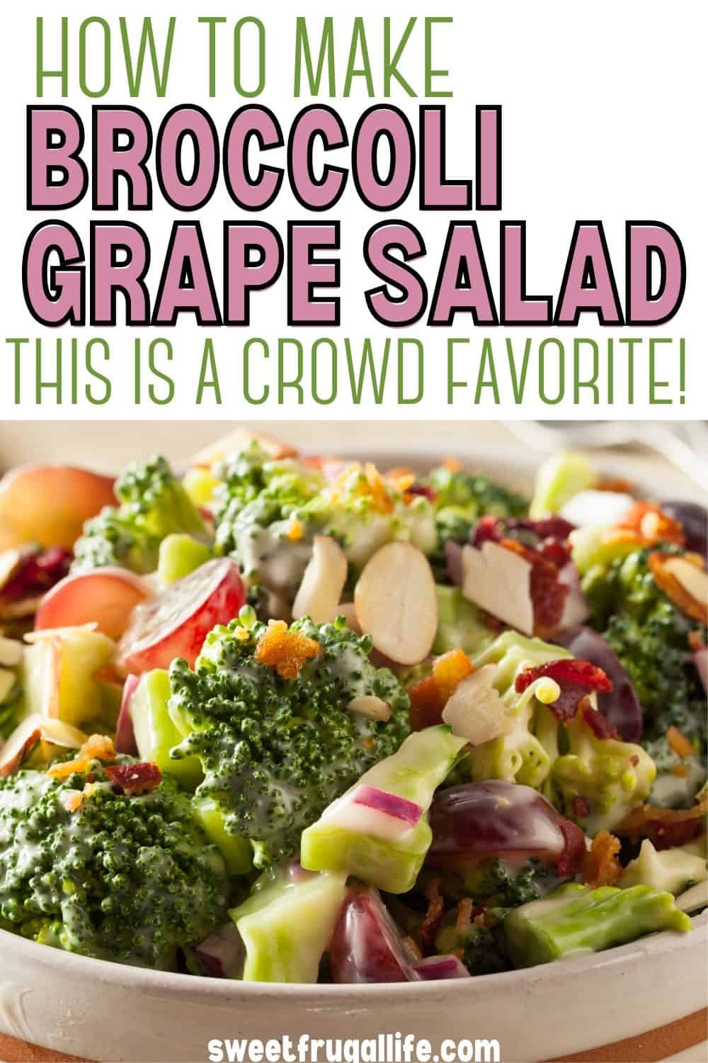 broccoli grape salad recipe - easy salad recipe for a crowd