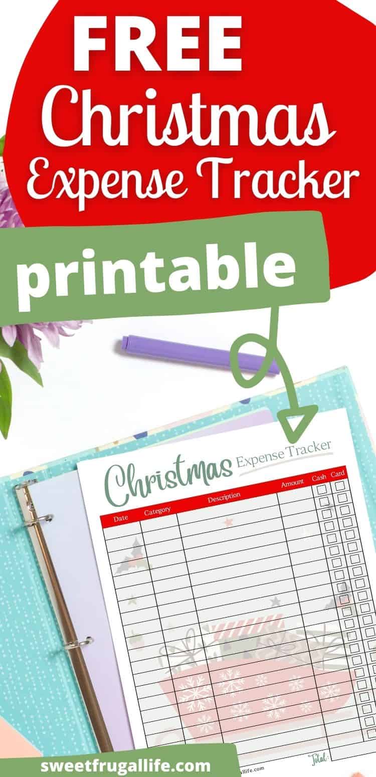 how to save money for Christmas - free expense tracker printable