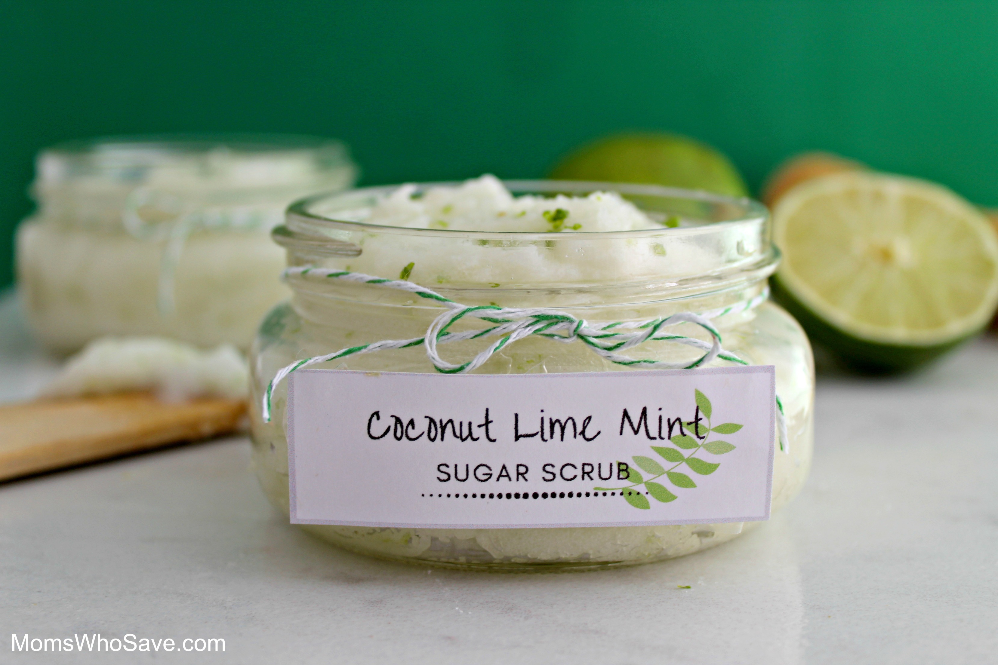 DIY Coconut Lime Mint Sugar Scrub