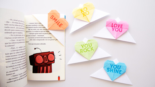 Conversation Heart Bookmarks