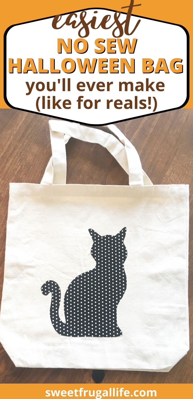 easy no sew halloween bag tutorial - how to make a trick or treat bag