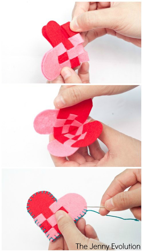 DIY Felt Valentine Hearts | Mommy Evolution