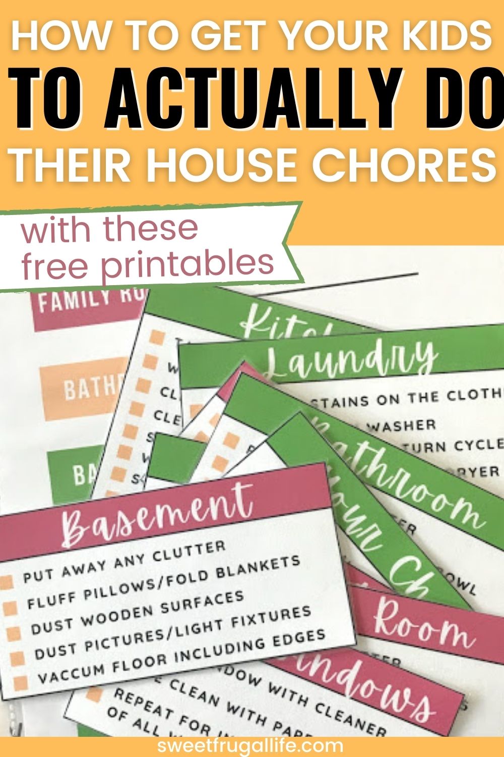 how to get kids to do their chores - free chore chart printable for families