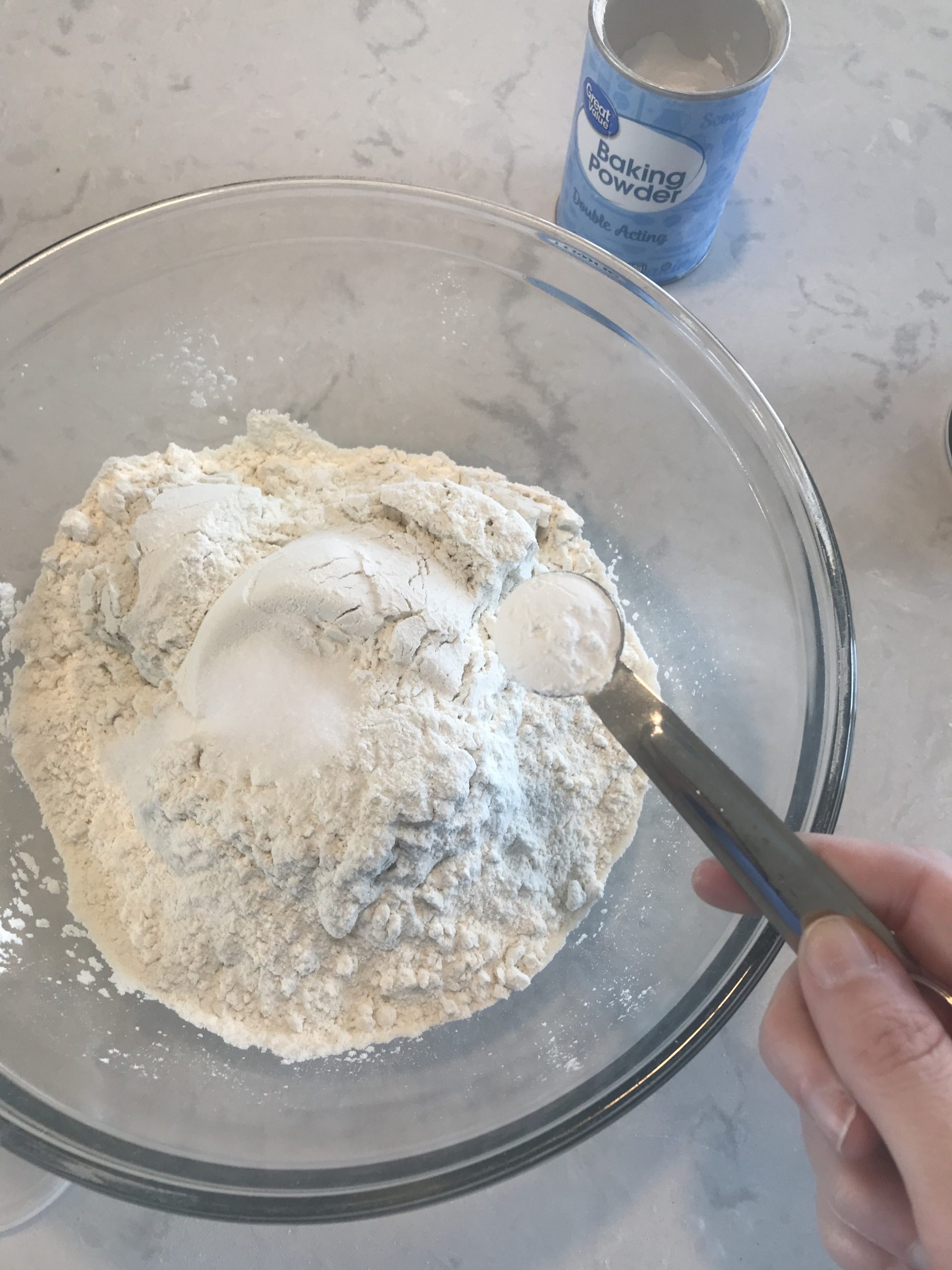 mixing dry ingredients together