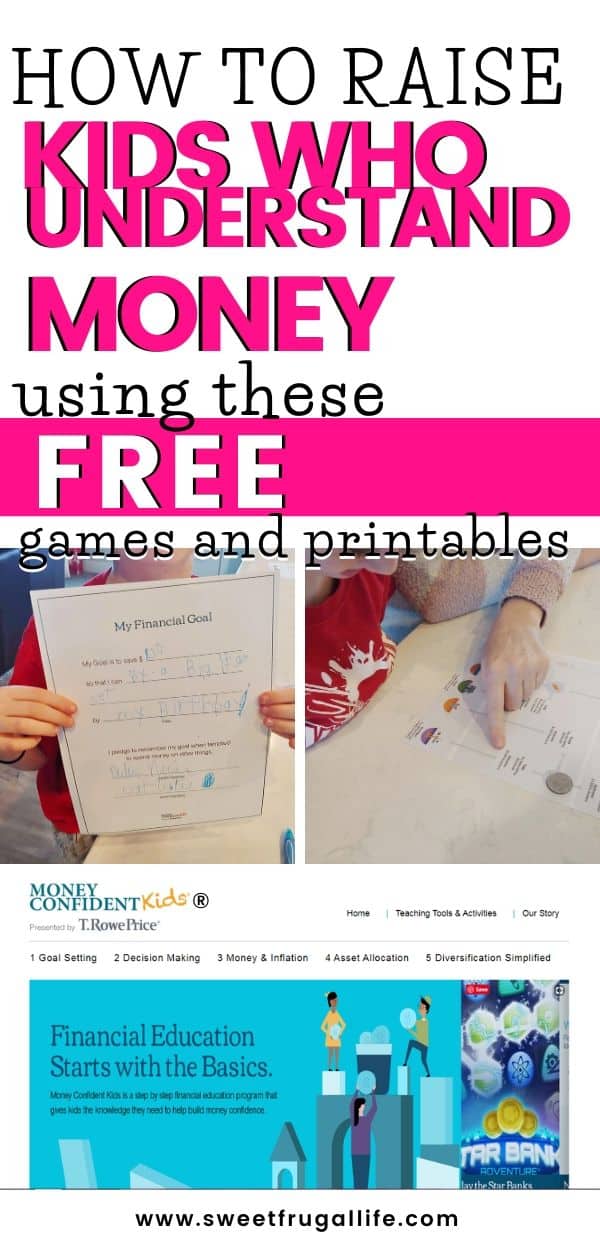 free games and printables to teach kids about money