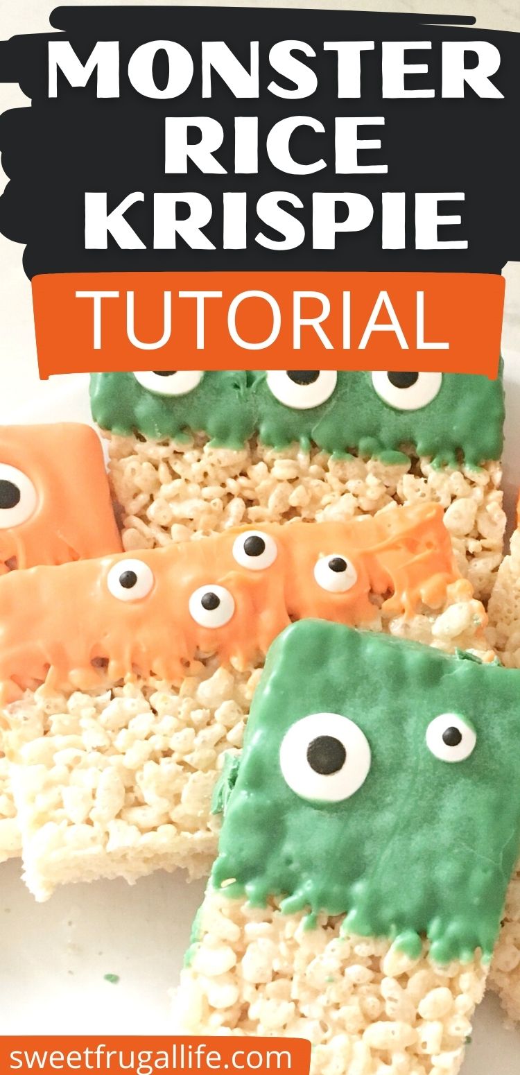 how to make monster rice krispies - easy halloween treat