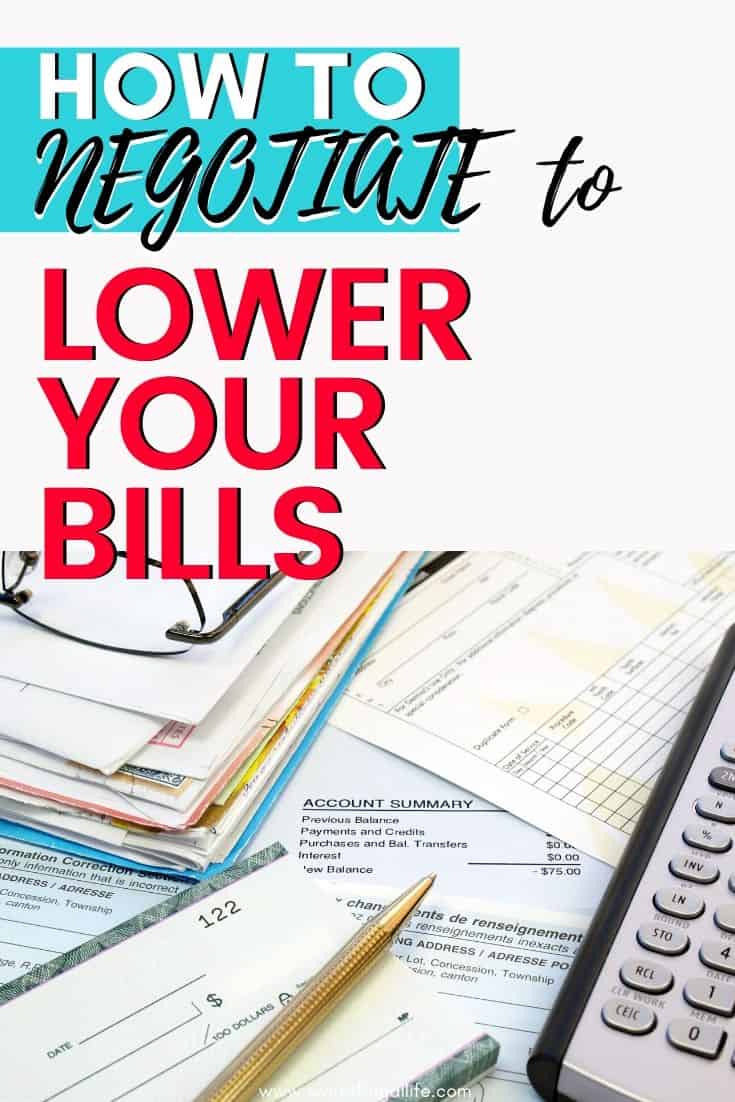 negotiate for lower bills - save money on bills