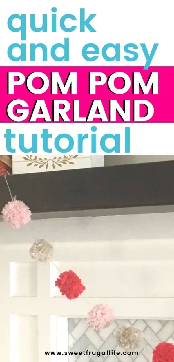 DIY pom pom garland tutorial