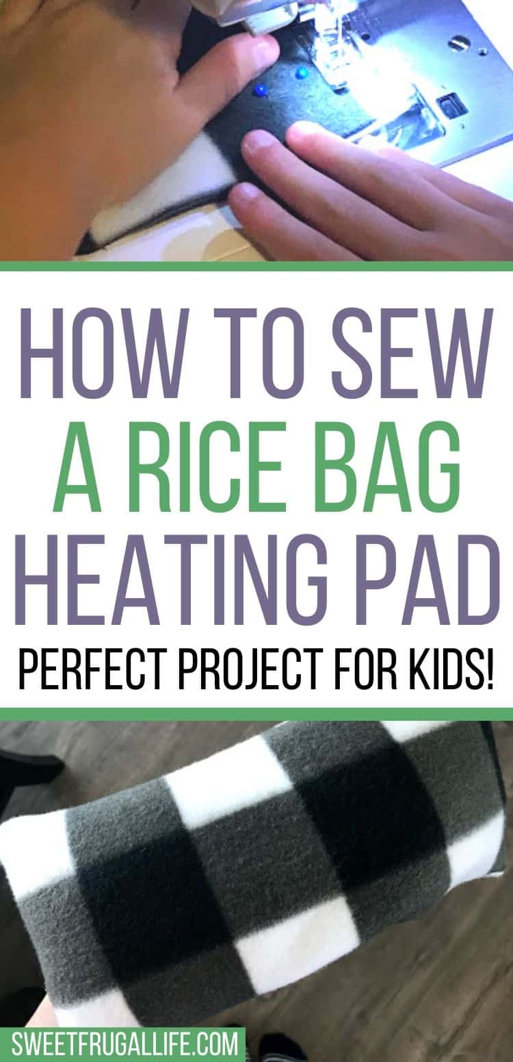 Easy sewing project for kids - rice bag heating pad diy