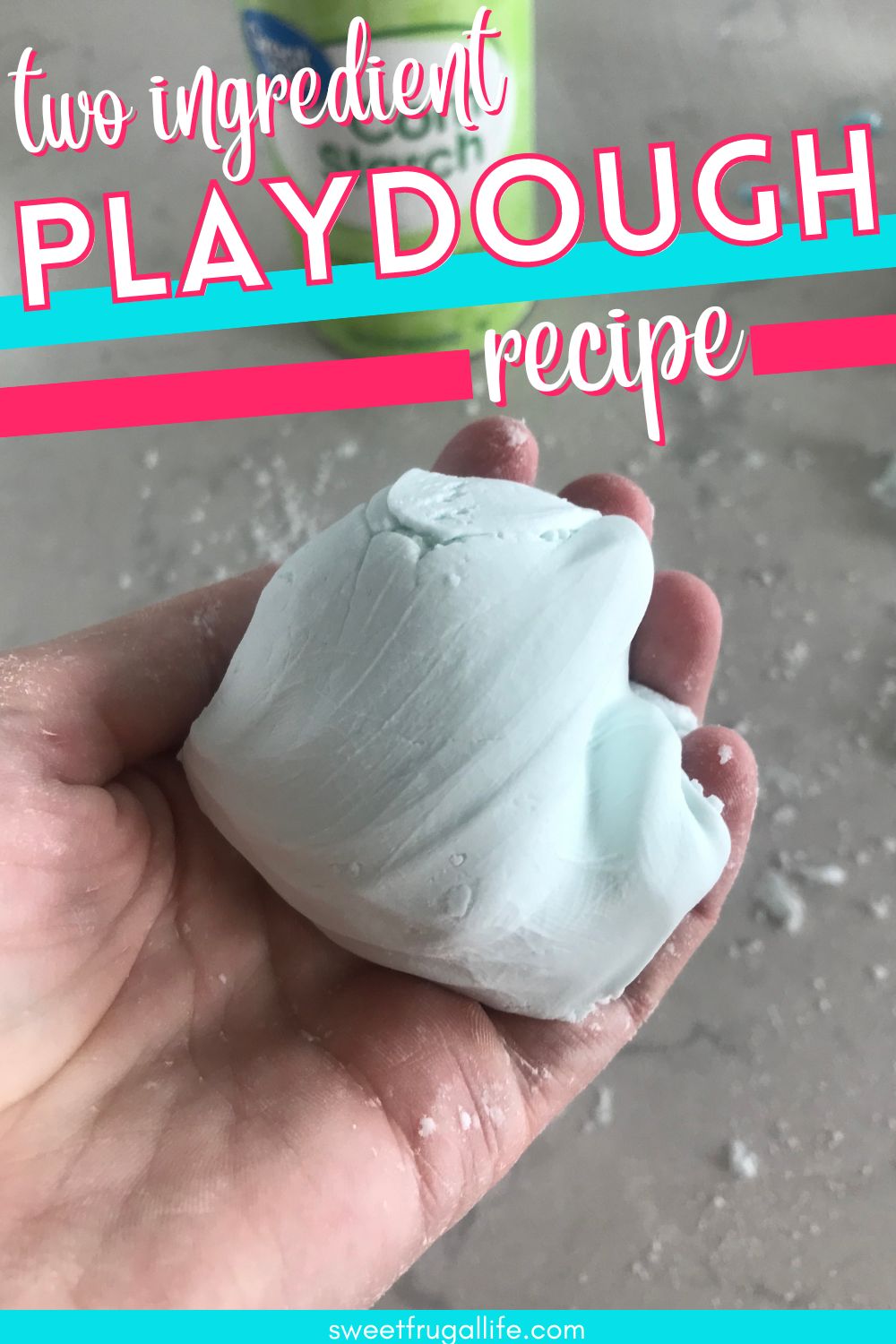 two ingredient cloud dough recipe - easy playdough recipe for kids to make