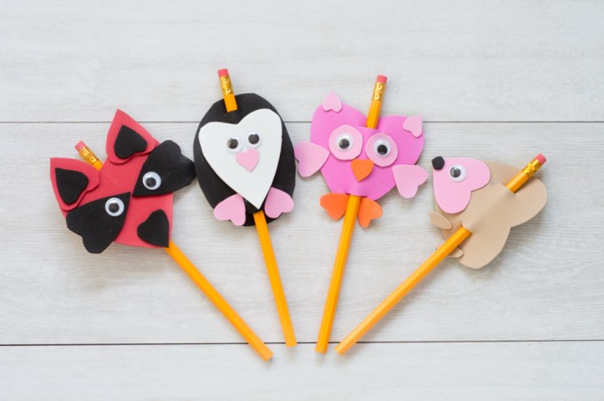 Valentines Foam Pencil Toppers | Homan at Home