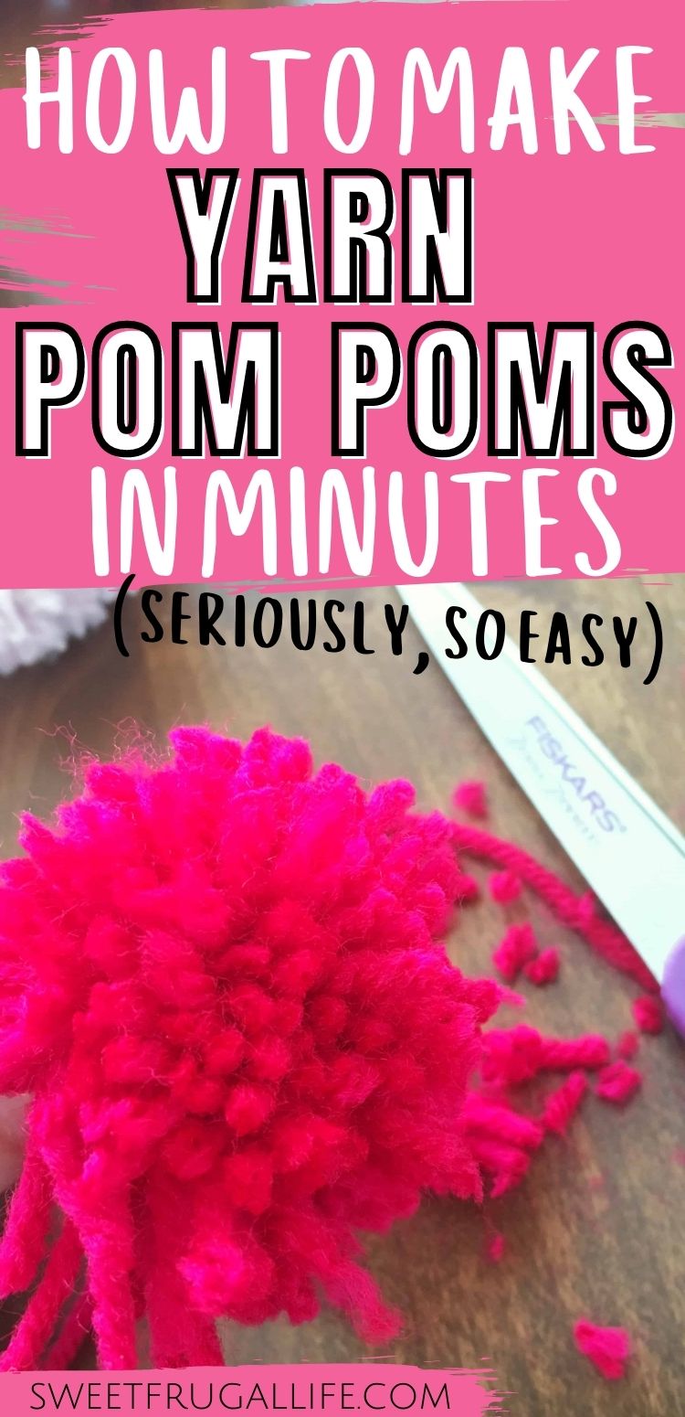 yarn pom pom tutorial - how to make yarn pom poms